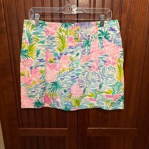Lilly Pulitzer Becki Skort Private Island Size 10 Scalloped Hem Beachy Resort